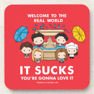 FRIENDS™ Welcome to the Real World Chibi Coaster