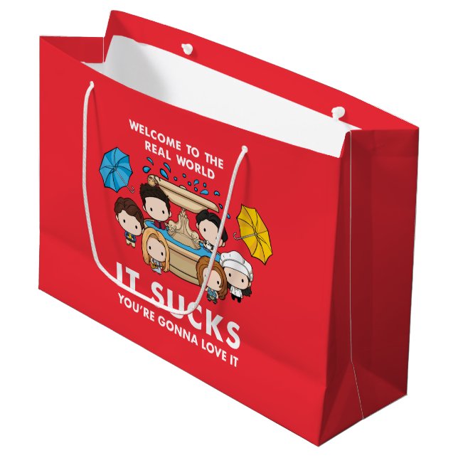 FRIENDS™ | Welcome to the Real World Chibi Large Gift Bag (Front Angled)