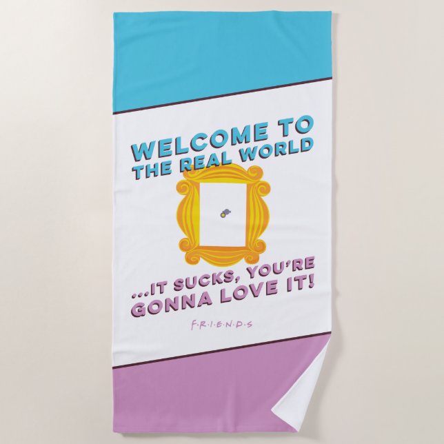 FRIENDS™ | Welcome to the Real World - Peephole Beach Towel (Front)