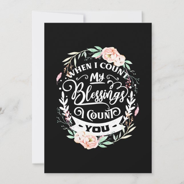 Friends When I Count My Blessing Invitation (Front)