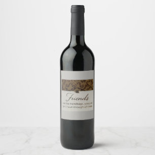 Friends Wine Bottle Label