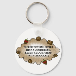 Friends With Chocolate Key Ring