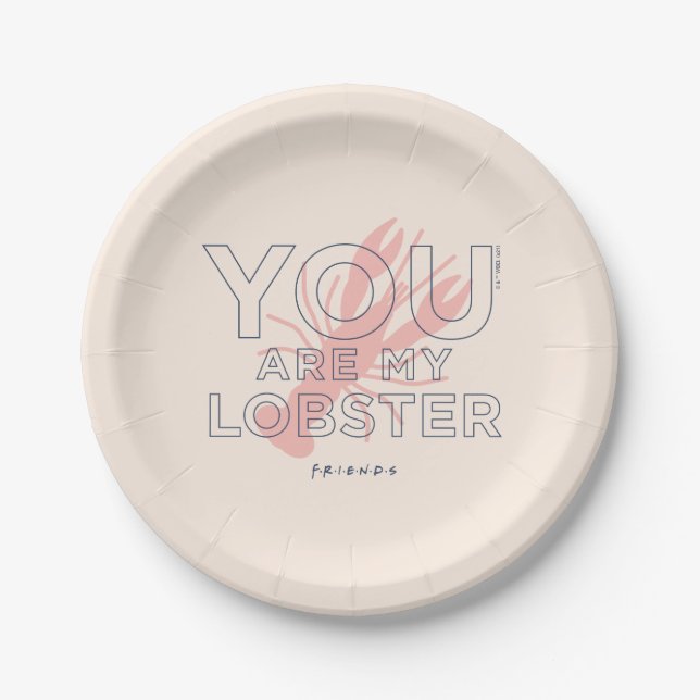 FRIENDS™ | You are My Lobster Paper Plate (Front)