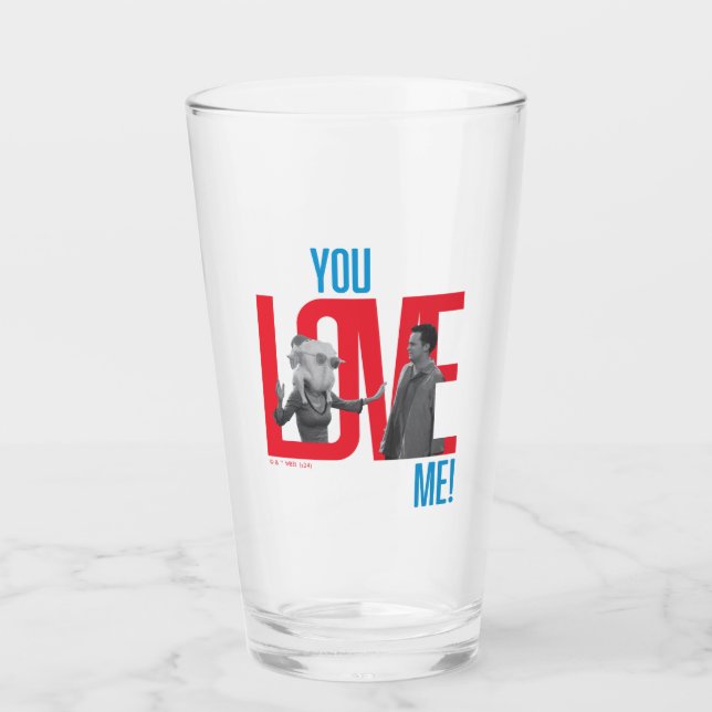 FRIENDS™ | You Love Me Quote Glass (Front)