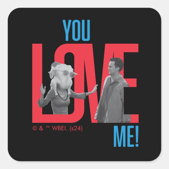 FRIENDS™ | You Love Me Quote Square Sticker (Front)