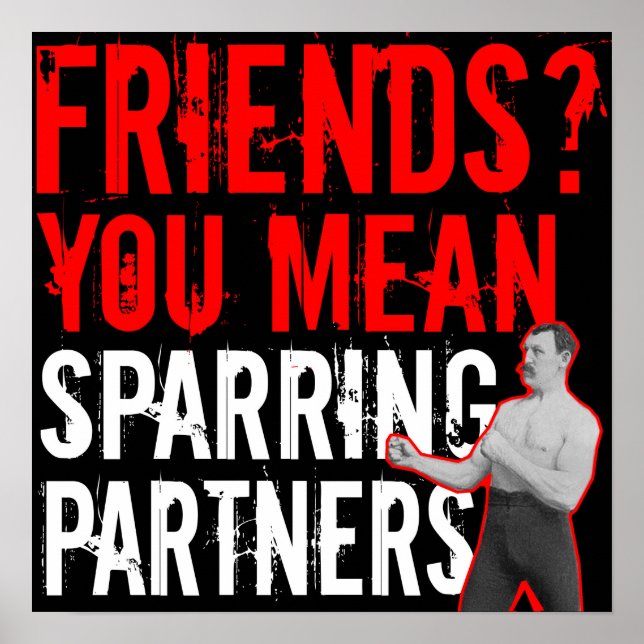 Friends? You mean sparring partners MMA Poster (Front)