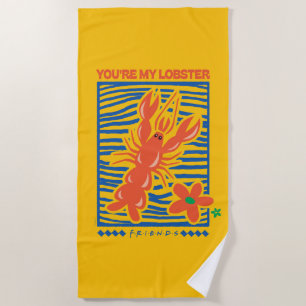 FRIENDS™   You're My Lobster Vibrant Graphic Beach Towel