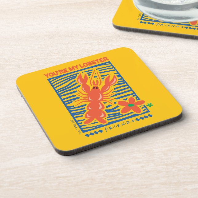 FRIENDS™ | You're My Lobster Vibrant Graphic Coaster (Left Side)