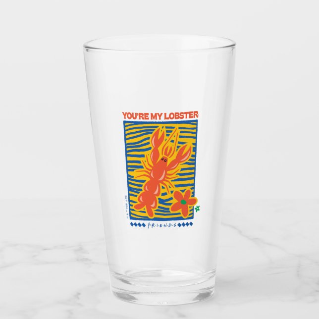 FRIENDS™ | You're My Lobster Vibrant Graphic Glass (Front)
