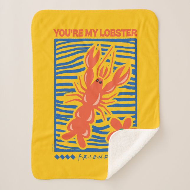 FRIENDS™ | You're My Lobster Vibrant Graphic Sherpa Blanket (Front)