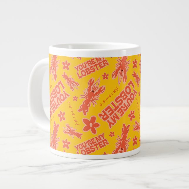 FRIENDS™ | You're My Lobster Vibrant Pattern Large Coffee Mug (Front Left)