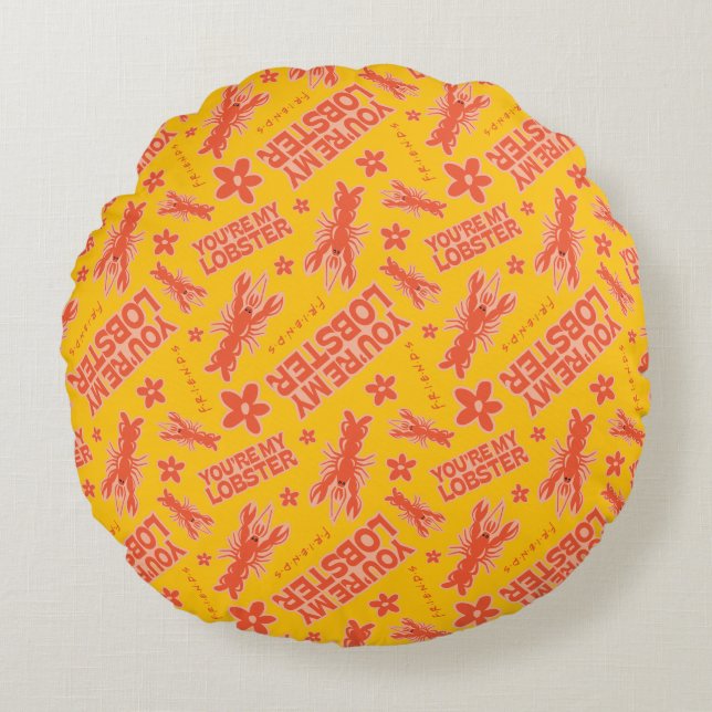 FRIENDS™ | You're My Lobster Vibrant Pattern Round Cushion (Front)