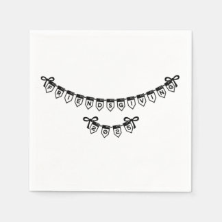 Friendsgiving Banner Font Design Napkins