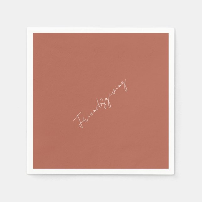 Friendsgiving Cinnamon Cocktail Napkin (Front)