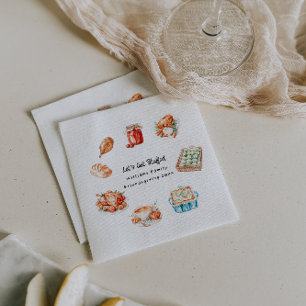 Friendsgiving Custom Thanksgiving Dinner Napkin