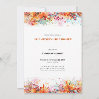 Friendsgiving Dinner Invitation