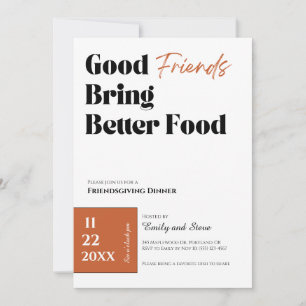 Friendsgiving Dinner Invitation