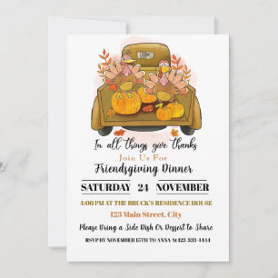 Friendsgiving Dinner  Invitation