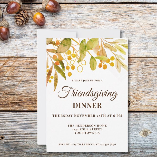 Friendsgiving Dinner Invitation (Creator Uploaded)