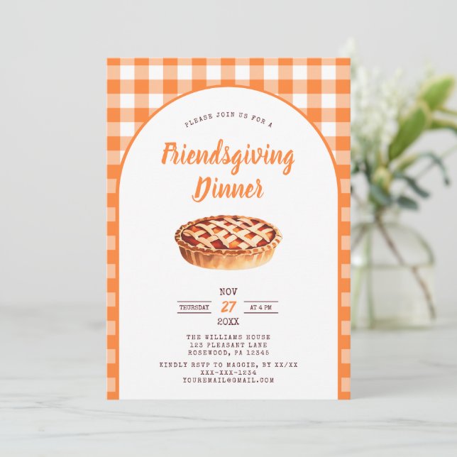 Friendsgiving Dinner Invitation (Standing Front)