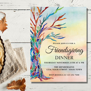 Friendsgiving Dinner Invitation Postcard