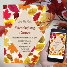 Friendsgiving Dinner Party Fall Colours Leaves