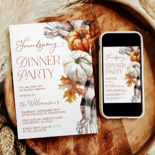Friendsgiving Dinner Party Invitation