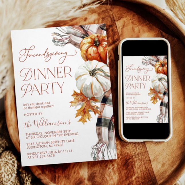Friendsgiving Dinner Party Invitation (Friendsgiving Dinner Party Invitation)