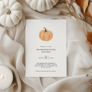 Friendsgiving Dinner Pumpkin Invitation