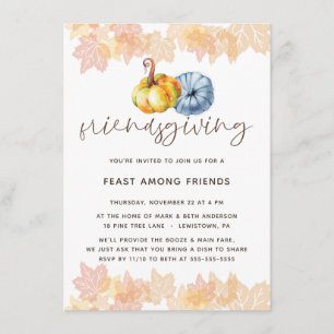 FRIENDSGIVING DINNER WATERCOLOR INVITATION