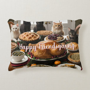 Friendsgiving Feast Decorative Cushion