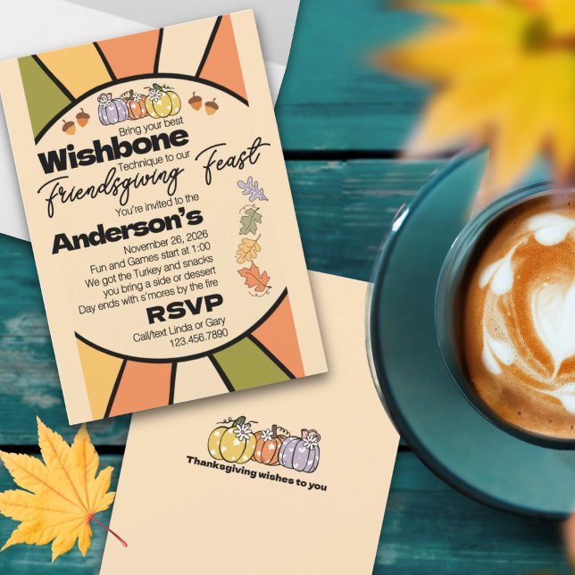 Friendsgiving Feast & Friendly Games invitations (Creator Uploaded)