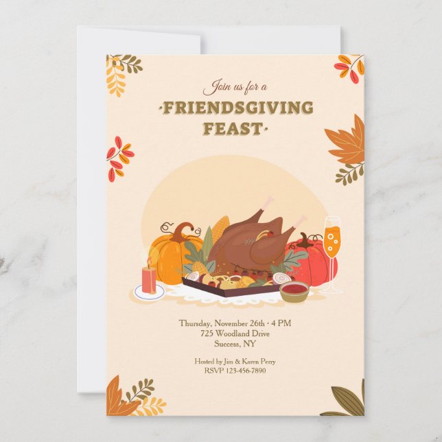 Friendsgiving Feast Invitation (Front)