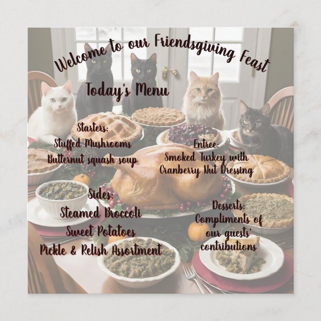 Friendsgiving Feast Menu (Front)