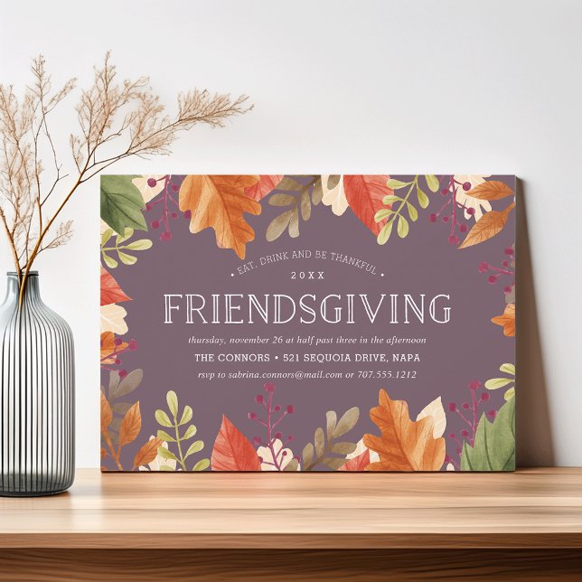 Friendsgiving Feast Thanksgiving Dinner Invitation (Creator Uploaded)