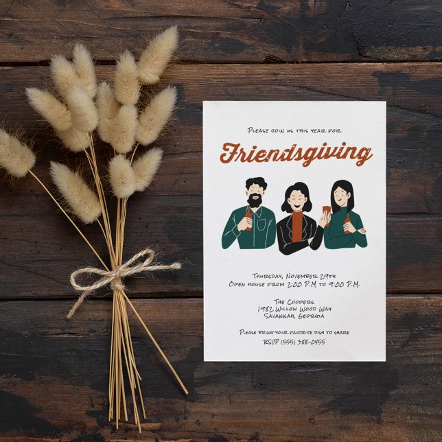 Friendsgiving Friend Thanksgiving Dinner Party Invitation (Creator Uploaded)