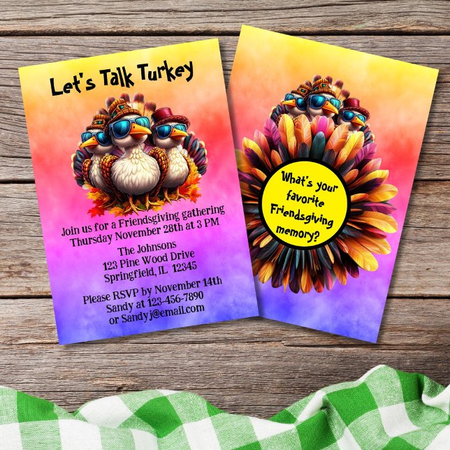 Friendsgiving Funky Thanksgiving Invitation (Creator Uploaded)