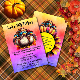 Friendsgiving Funky Thanksgiving Poem Invitation