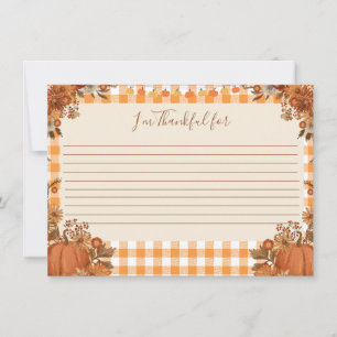 Friendsgiving Gratitude Card I'm Thankful For