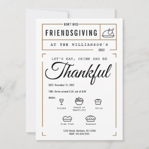 Friendsgiving Invitation - editable