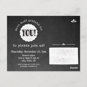 Friendsgiving   Invitation   Postcard   Chalkboard