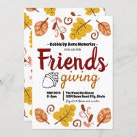 Friendsgiving Leaf Pattern Thanksgiving