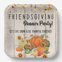 Friendsgiving Paper plates