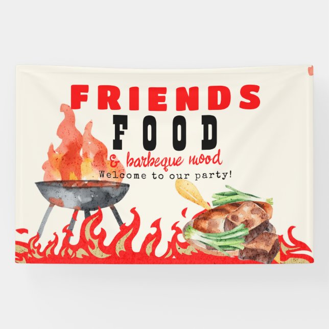 Friendsgiving Potluck BBQ Cook Off Thanksgiving Banner (Horizontal)