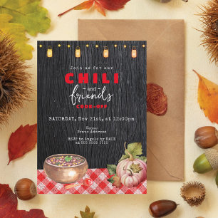 Friendsgiving Potluck Chilli Cook Off Thanksgiving Invitation