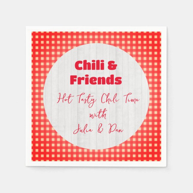 Friendsgiving Potluck Chilli Cook Off Thanksgiving Napkin (Front)