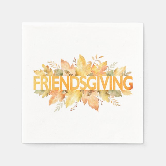 Friendsgiving Thanksgiving Celebration Napkins (Front)