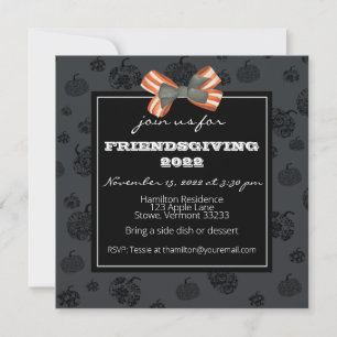 Friendsgiving Thanksgiving Dinner Autumn Florals Invitation