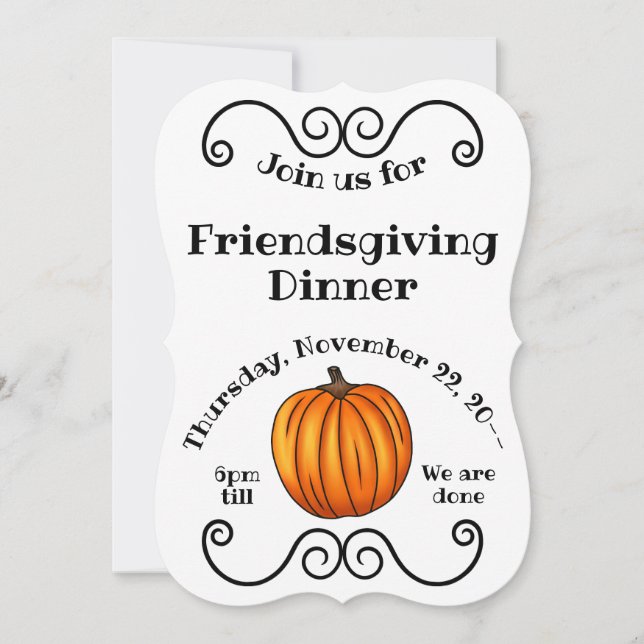 Friendsgiving Thanksgiving dinner Invitation (Front)