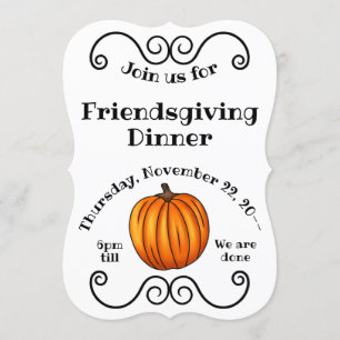 Friendsgiving Thanksgiving dinner Invitation